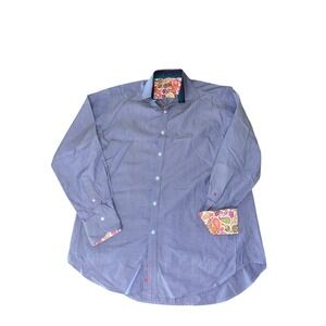 ROBERT GRAHAM Knowledge Wisdom Truth Shirt‎ Paisley Flip Cuff Size Large